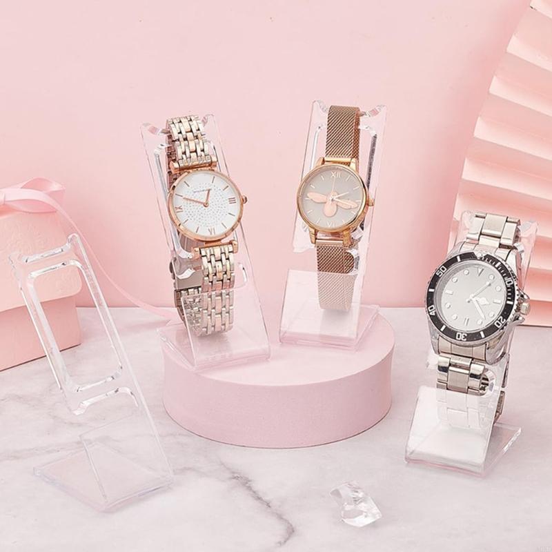 Are Watches Jewelry Or Accessories - Eenvoudige heldere acrylhorloge -weergave Rack Multifunctionele