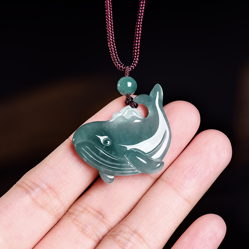 Jewelry & Watches Vitopoulos Reviews - Natuurlijke Birmese Jadeiet Walvis Hanger Ketting