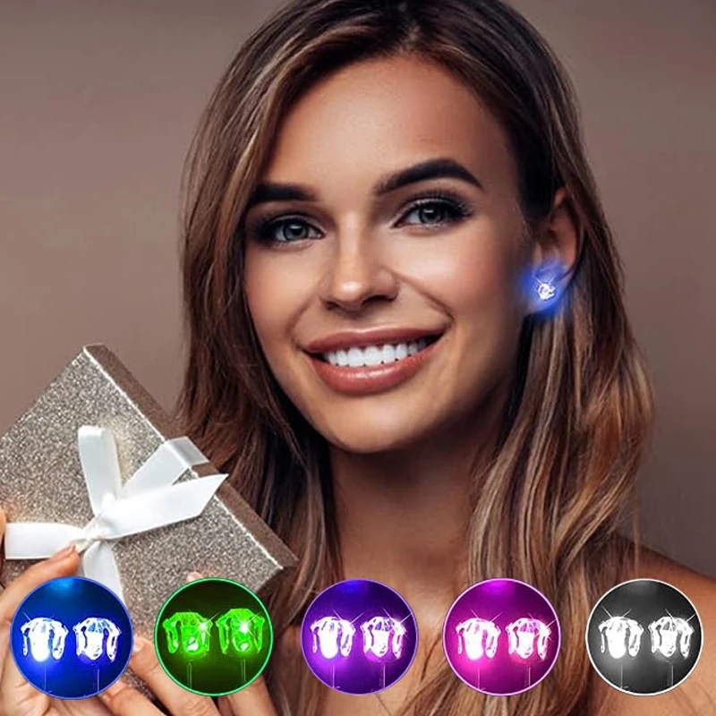 1 paar Led Light Up Ear Stud B - Diamond Stud Earrings recensie en prijs