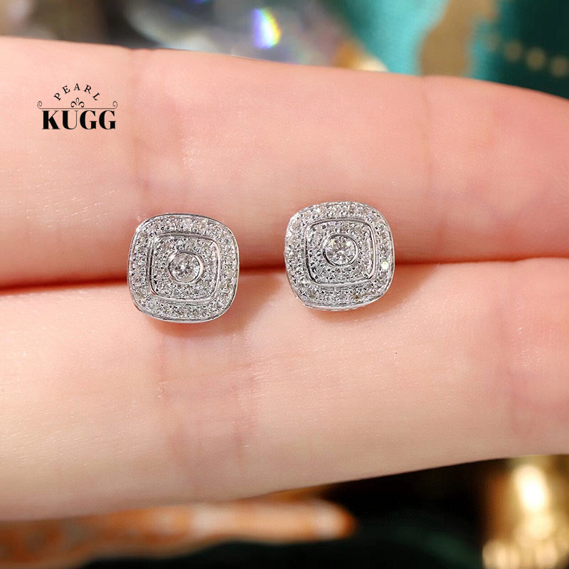 KUGG 100% 18K Wit Goud Oorbell - Diamond Stud Earrings recensie en prijs