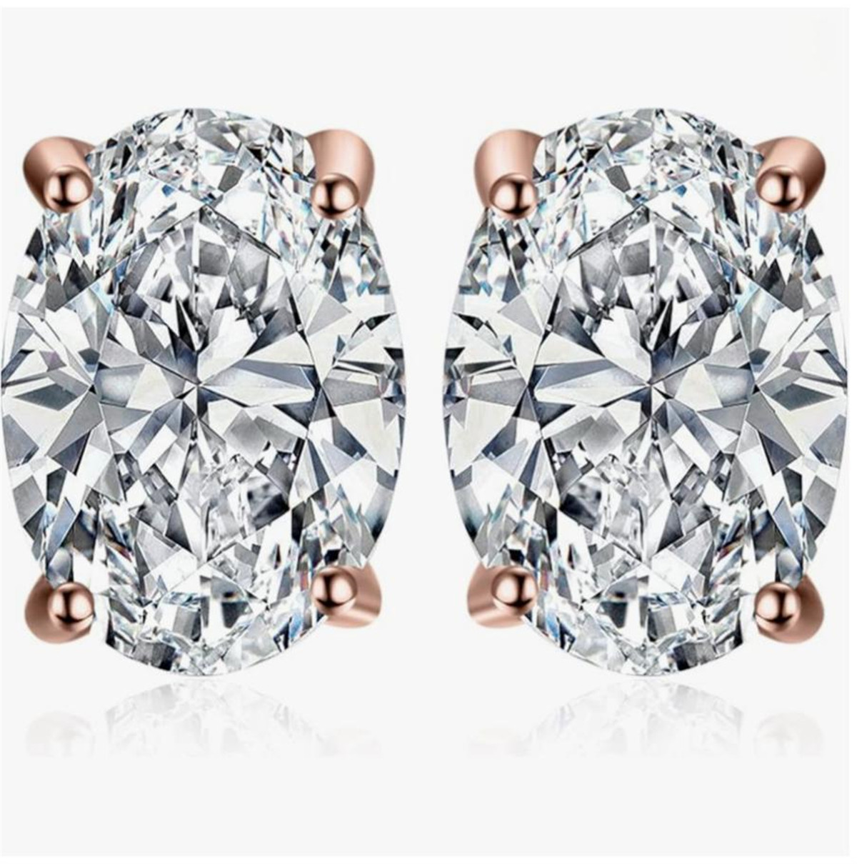 14K goud fysiek echt goud labo - Diamond Stud Earrings recensie en prijs