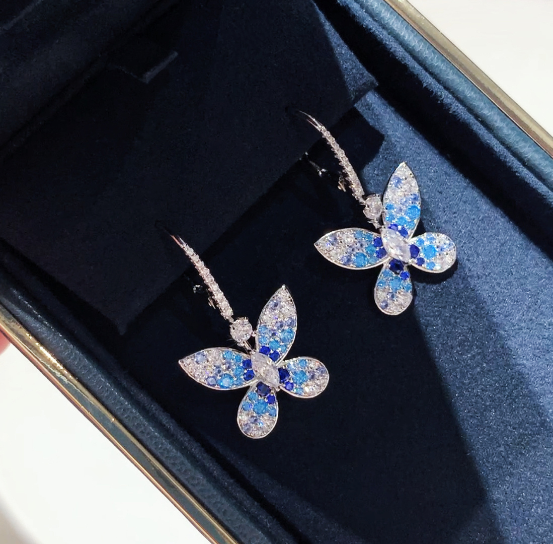 Nieuwe 925 zilveren hoge dubbe - Diamond Stud Earrings recensie en prijs